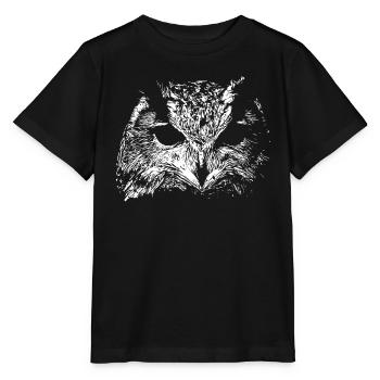 Hibou effrayant - T-shirt bio MINI CREATOR Stanley/Stella Enfant - noir - Devant - Mikhail (115cm)