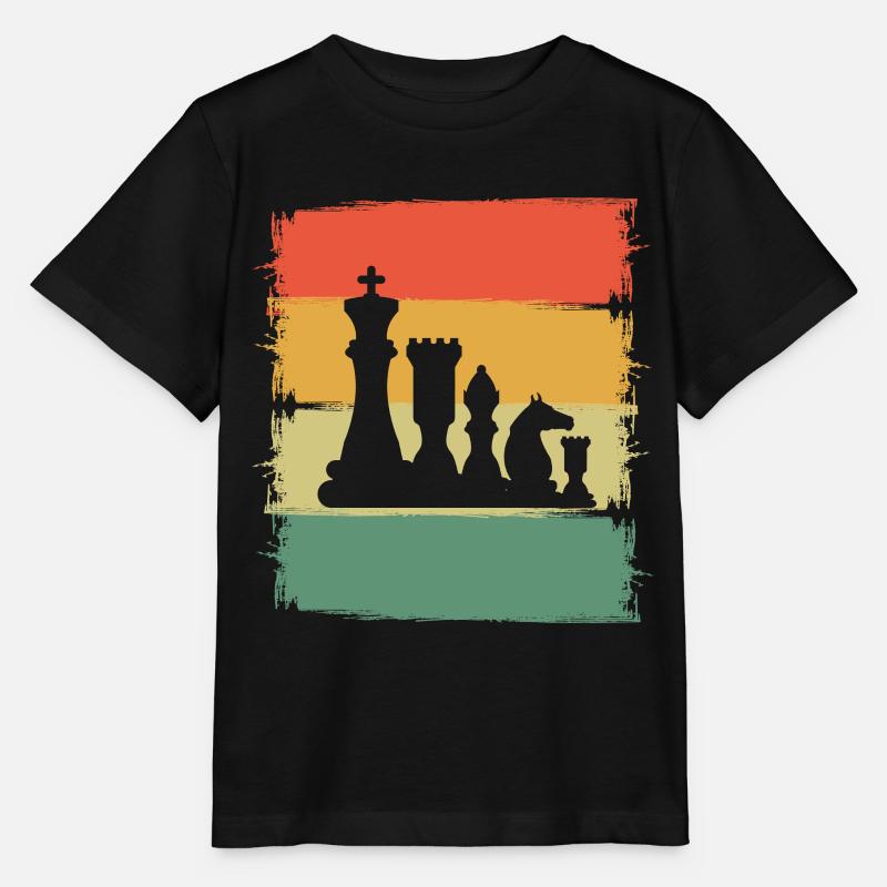Échecs - T-shirt bio MINI CREATOR Stanley/Stella Enfant - noir