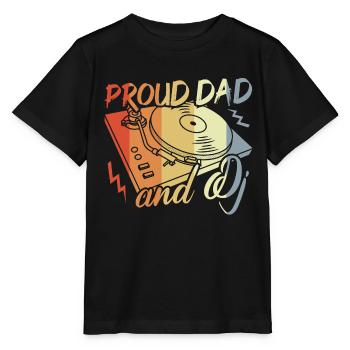 Disc Jockey Papa - T-shirt bio MINI CREATOR Stanley/Stella Enfant - noir - Devant - Mikhail (115cm)