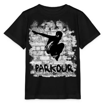 Parkour - Stanley/Stella Kinder T-Shirt MINI CREATOR  - Schwarz - Vorne - Mikhail (115cm)