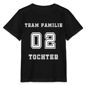 Team Familie 02 Oktober - Stanley/Stella Kinder T-Shirt MINI CREATOR  - Schwarz - Vorne - Mikhail (115cm)