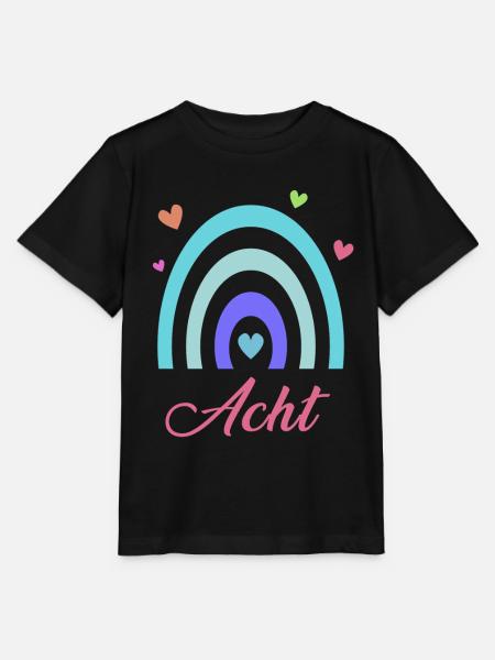 8. Geburtstag Regenbogen - Stanley/Stella Kinder T-Shirt MINI CREATOR - Schwarz