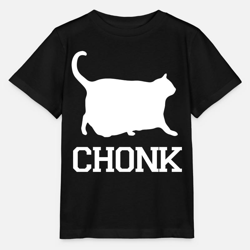 Cat chonk - Stanley/Stella MINI CREATOR Kids’ T-Shirt - black