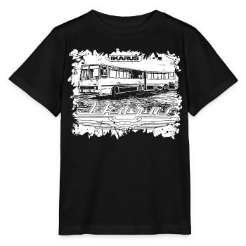 Ikarus Bus articulated bus - Stanley/Stella MINI CREATOR Kids’ T-Shirt - black - Front - Mikhail (115cm)