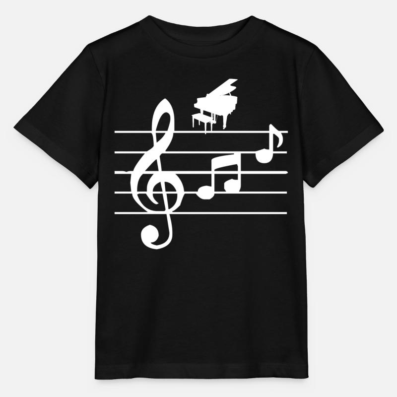 Piano - T-shirt bio MINI CREATOR Stanley/Stella Enfant - noir