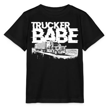 Trucker Babe - Stanley/Stella Kinder T-Shirt MINI CREATOR  - Schwarz - Vorne - Mikhail (115cm)