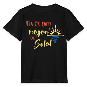 tu es mon rayon de soleil - T-shirt bio MINI CREATOR Stanley/Stella Enfant - noir - Devant - Mikhail (115cm)
