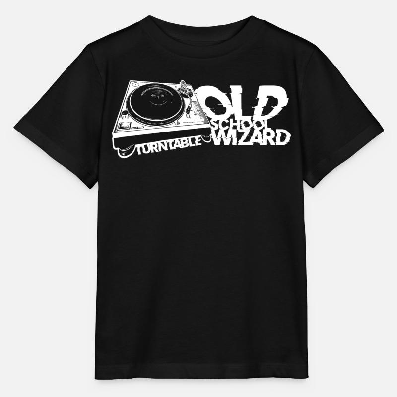 Plattenspieler DJ Old School Wizard - Stanley/Stella Kinder T-Shirt MINI CREATOR  - Schwarz