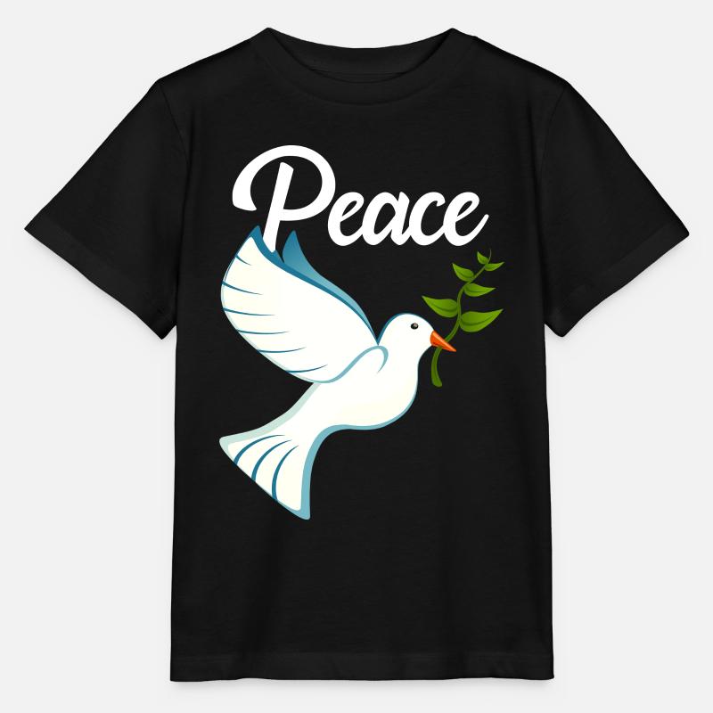 PEACE Friedenstaube - Stanley/Stella Kinder T-Shirt MINI CREATOR  - Schwarz