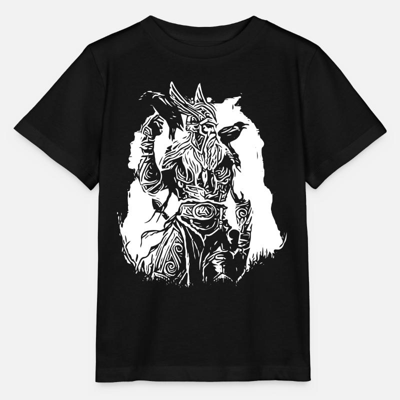 Vikings avec corbeaux - T-shirt bio MINI CREATOR Stanley/Stella Enfant - noir