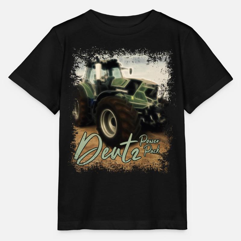 Deutz Traktor Kraftpaket - Bloc d’alimentation Traktor - T-shirt bio MINI CREATOR Stanley/Stella Enfant - noir