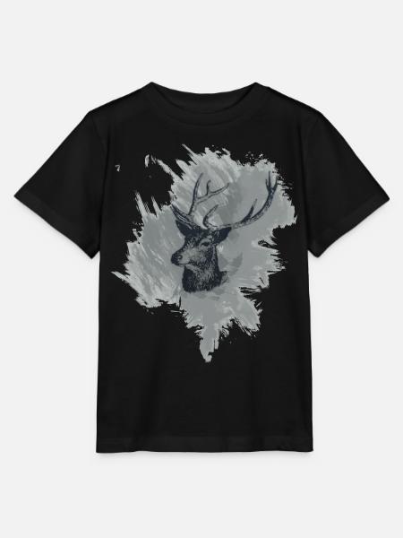 Hirschkopf - Prachtexemplar - Stanley/Stella Kinder T-Shirt MINI CREATOR - Schwarz