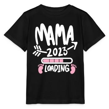Mama 2023 loading - Werdende Mutter 2023 - Stanley/Stella Kinder T-Shirt MINI CREATOR  - Schwarz - Vorne - Mikhail (115cm)