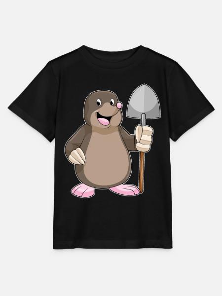 Maulwurf Bergarbeiter Schaufel Bergbau - Stanley/Stella Kinder T-Shirt MINI CREATOR - Schwarz