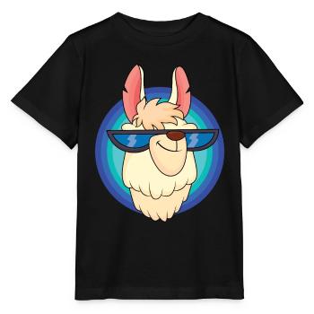 Lama frais avec des verres frais - T-shirt bio MINI CREATOR Stanley/Stella Enfant - noir - Devant - Mikhail (115cm)