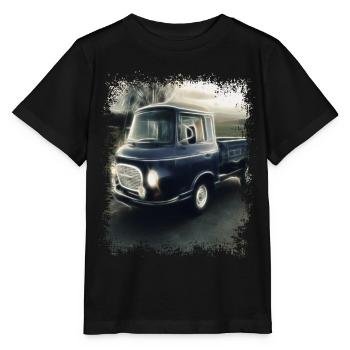 Barkas Flatbed GDR Transporter | Millésime - T-shirt bio MINI CREATOR Stanley/Stella Enfant - noir - Devant - Mikhail (115cm)