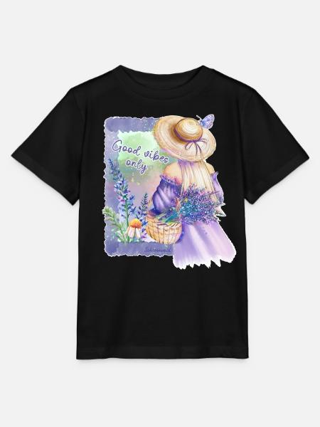 Pastellblumen GuteVibes - Stanley/Stella Kinder T-Shirt MINI CREATOR - Schwarz