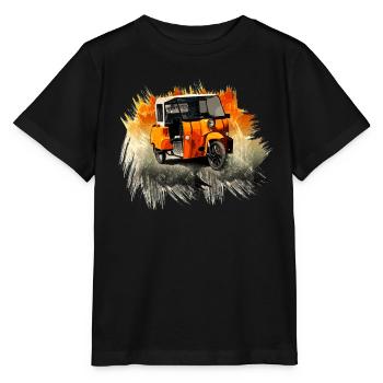Krause Duo - DDR - Moped - Stanley/Stella Kinder T-Shirt MINI CREATOR  - Schwarz - Vorne - Mikhail (115cm)