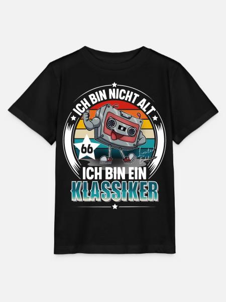 66. Geburtstag Kassette Retro Vintage - Stanley/Stella Kinder T-Shirt MINI CREATOR  - Schwarz