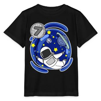 7 Jahre alt Junge - 7 Geburtstag - Ich bin 7 - Stanley/Stella Kinder T-Shirt MINI CREATOR  - Schwarz - Vorne - Mikhail (115cm)