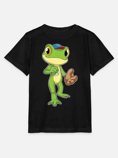 Frog Baseball Baseball Glove - Stanley/Stella MINI CREATOR Kids’ T-Shirt - black