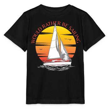Préférerait naviguer - T-shirt bio MINI CREATOR Stanley/Stella Enfant - noir - Devant - Mikhail (115cm)