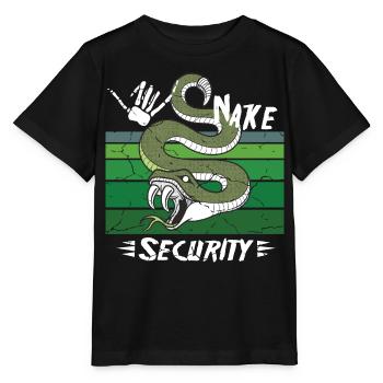 Snake Safety - Stanley/Stella MINI CREATOR Kids’ T-Shirt - black - Front - Mikhail (115cm)