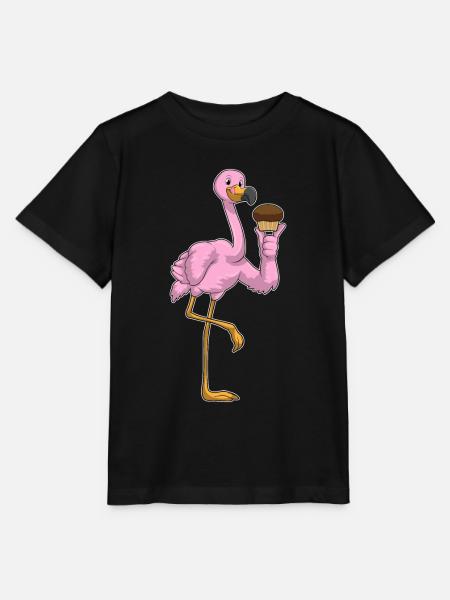 Flamingo Muffin - Stanley/Stella Kinder-T-shirt MINI CREATOR  - zwart