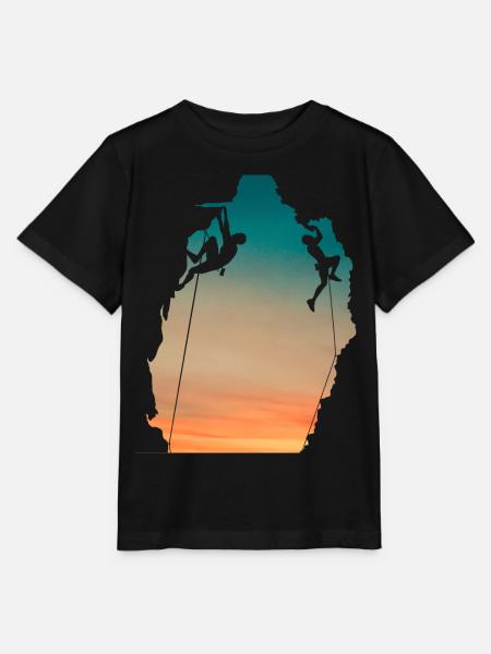 Sunset Cliff Climbers - Stanley/Stella Kinder T-Shirt MINI CREATOR - Schwarz