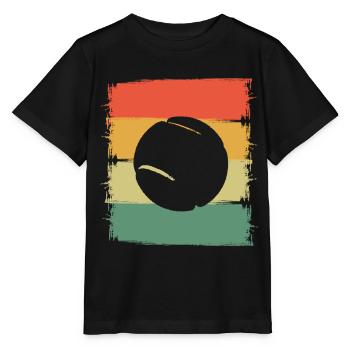 Tennis Tennisball - Stanley/Stella Kinder T-Shirt MINI CREATOR  - Schwarz - Vorne - Mikhail (115cm)