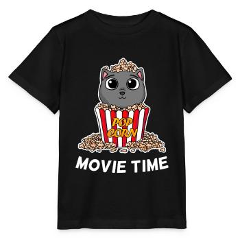 Soirée Cinéma Soirée Cinéma Cinéma British Shorthair - T-shirt bio MINI CREATOR Stanley/Stella Enfant - noir - Devant - Mikhail (115cm)