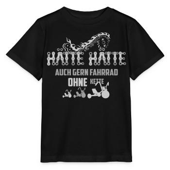 Hätte Hätte auch gern Fahrrad ohne Kette - Stanley/Stella Kinder T-Shirt MINI CREATOR  - Schwarz - Vorne - Mikhail (115cm)