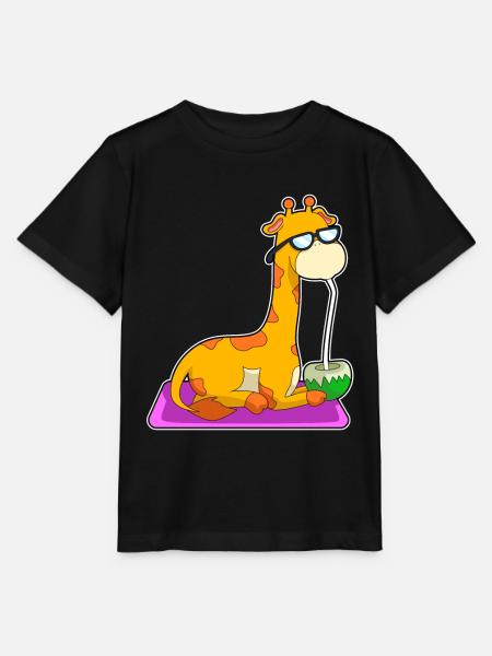 Giraffe Kokosnuss - Stanley/Stella Kinder T-Shirt MINI CREATOR  - Schwarz