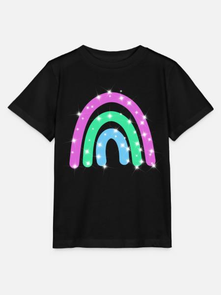 Polysexual Glitzer Regenbogen - Stanley/Stella T-shirt MINI CREATOR til børn - sort