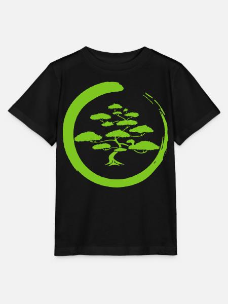 Grüner Japanbaum - Stanley/Stella Kinder T-Shirt MINI CREATOR  - Schwarz