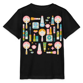 renouveau du maquillage disco - T-shirt bio MINI CREATOR Stanley/Stella Enfant - noir - Devant - Mikhail (115cm)