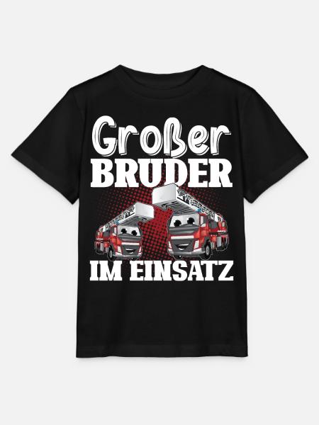 Großer Bruder Feuerwehr - Stanley/Stella Kinder T-Shirt MINI CREATOR  - Schwarz