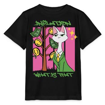 L’inflation qu’est-ce que c’est? - T-shirt bio MINI CREATOR Stanley/Stella Enfant - noir - Devant - Mikhail (115cm)