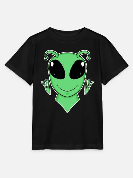 Alien Kopf - Stanley/Stella Kinder T-Shirt MINI CREATOR  - Schwarz