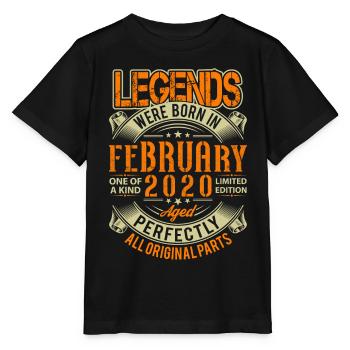 2020 Februar Geburtstag Legende - Stanley/Stella Kinder T-Shirt MINI CREATOR  - Schwarz - Vorne - Mikhail (115cm)