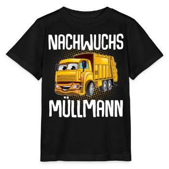Nachwuchs Müllmann - Stanley/Stella Kinder T-Shirt MINI CREATOR  - Schwarz - Vorne - Mikhail (115cm)