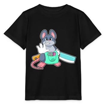 Rasoir de coiffeur de souris - T-shirt bio MINI CREATOR Stanley/Stella Enfant - noir - Devant - Mikhail (115cm)