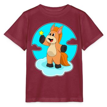 Nuages de cheval - T-shirt bio MINI CREATOR Stanley/Stella Enfant - bordeaux - Devant - Kain (125cm)