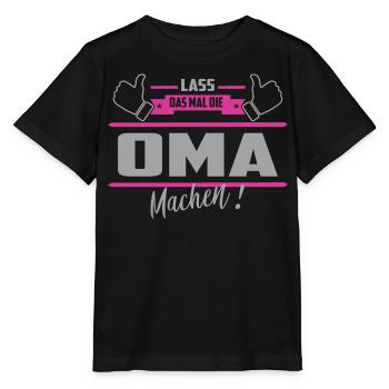 Lass das mal die Oma machen - Stanley/Stella Kinder T-Shirt MINI CREATOR  - Schwarz - Vorne - Mikhail (115cm)