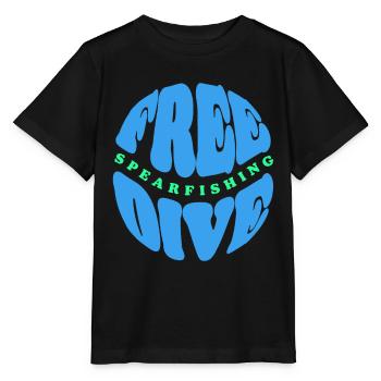 Freedive and Spearfishing Typography - Stanley/Stella MINI CREATOR Kids’ T-Shirt - black - Front - Mikhail (115cm)
