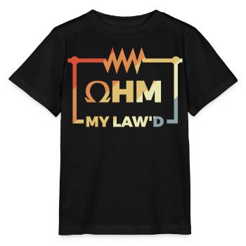 Lustiges Ohmsches Gesetz - Stanley/Stella Kinder T-Shirt MINI CREATOR  - Schwarz - Vorne - Mikhail (115cm)