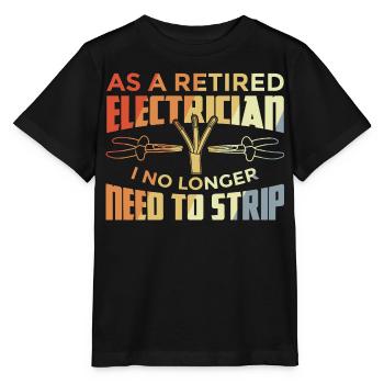 Électricien à la retraite - T-shirt bio MINI CREATOR Stanley/Stella Enfant - noir - Devant - Mikhail (115cm)
