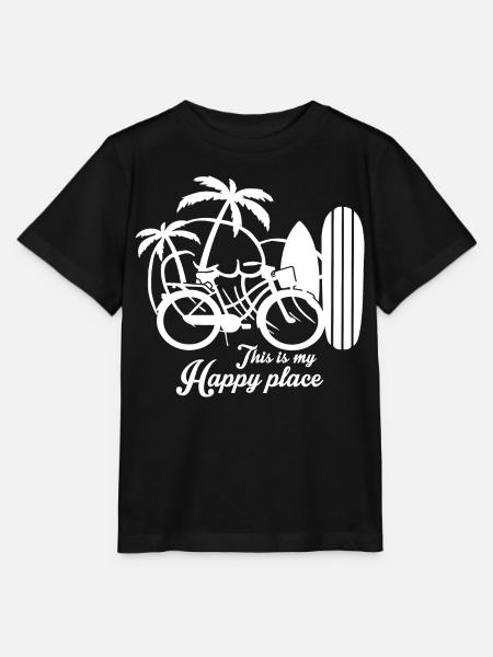 Dies ist mein glücklicher Ort - Stanley/Stella Kinder T-Shirt MINI CREATOR  - Schwarz