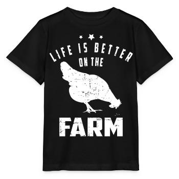 Vie à la ferme - T-shirt bio MINI CREATOR Stanley/Stella Enfant - noir - Devant - Mikhail (115cm)