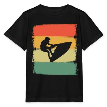 Jetski - Stanley/Stella Kinder T-Shirt MINI CREATOR  - Schwarz - Vorne - Mikhail (115cm)